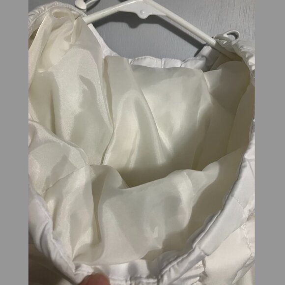 GAP White Cold Control Mid-Length Hooded Puffer Jacket Women's Size L - Picture 9 of 12